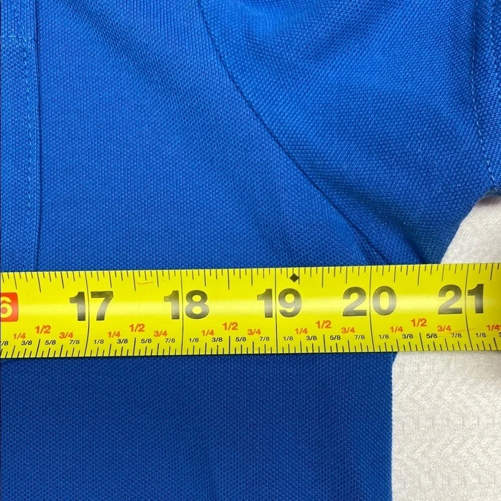 Banana Republic Shirt Polo Short Sleeve Preppy Vibrant Blue Size Medium